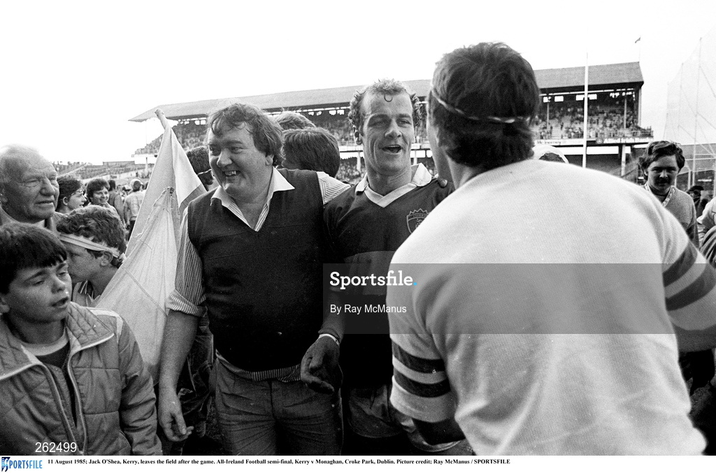 11 August 1985; Jack O'Shea of Kerry leaves the field after the All-Ireland Football semi-final match between Kerry and Monaghan at Croke Park, Dublin. Photo by Ray McManus/Sportsfile