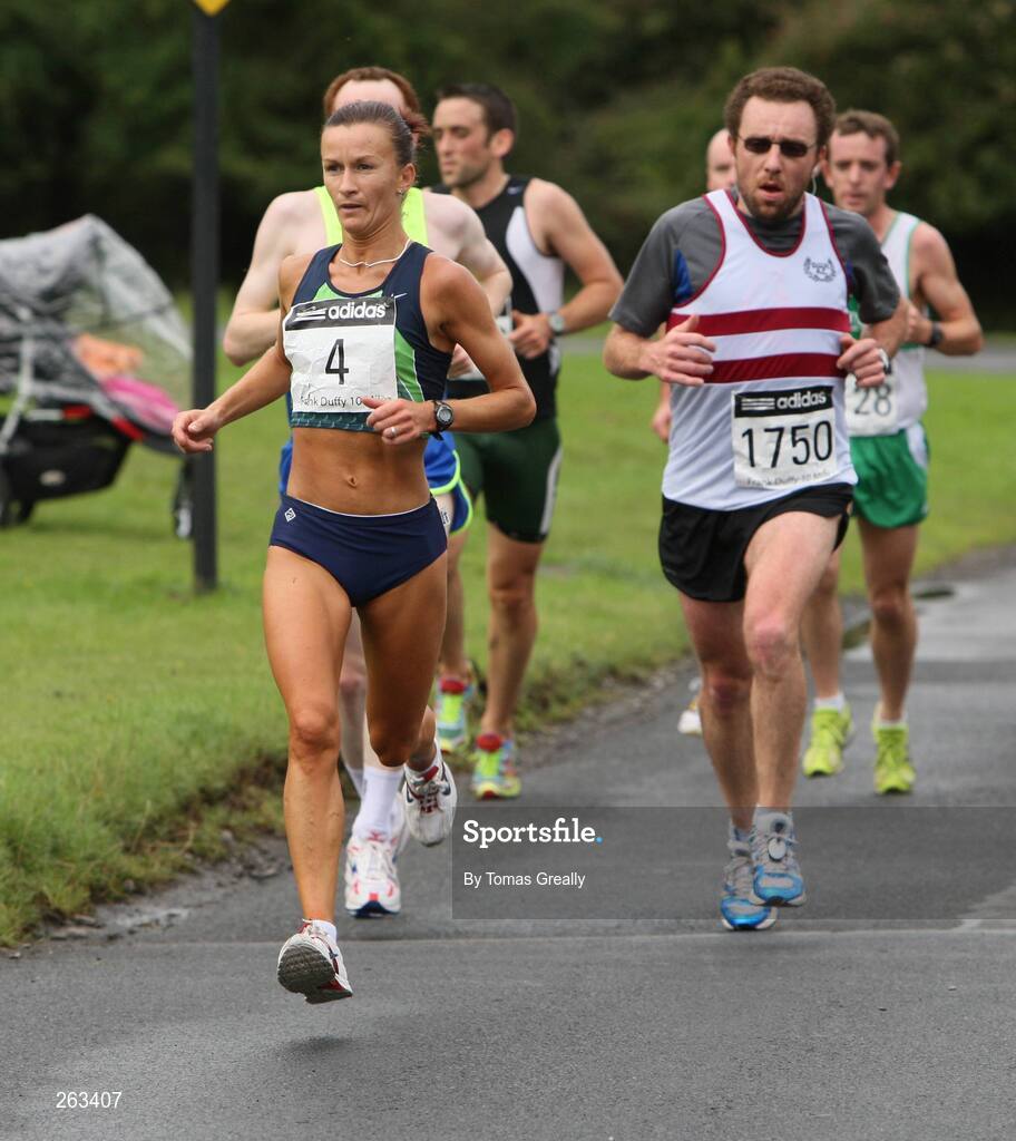 18 August 2007; Pauline Curley, Tullamore Harriers, on her way to winning the adidas Frank Duffy 10 mile race. Pheonix Park, Dublin. Picture credit; Tomas Greally / SPORTSFILE