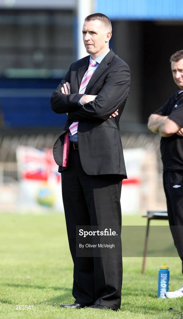 28 April 2007; Crusaders manager, Stephen Baxter. Carnegie Premier League, Linfield v Crusaders, Windsor Park, Belfast, Co. Antrim. Picture credit; Oliver McVeigh / SPORTSFILE