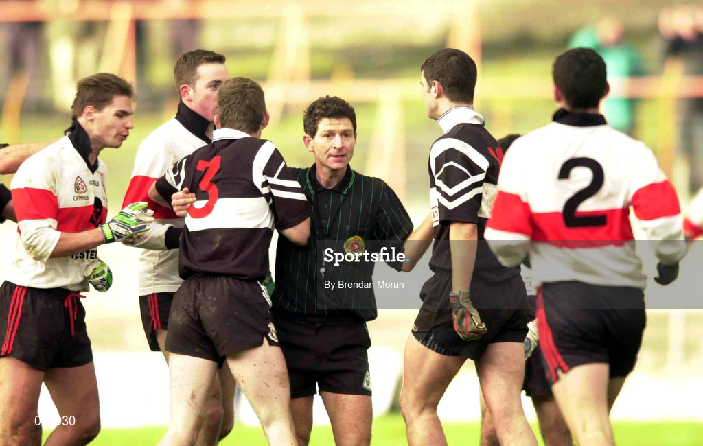 12 December 1999; Referee Brian White during the AIB Munster Senior Club Football Championship Final match between UCC and Doonbeg at the Gaelic Grounds in Limerick. Photo by Brendan Moran/Sportsfile