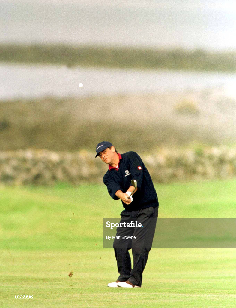 12 August 1999; Costantiono Rocca plays off the 14th fairway during day one of the West of Ireland Golf Classic at the Galway Bay Golf & Country Club in Galway. Photo by Matt Browne/Sportsfile