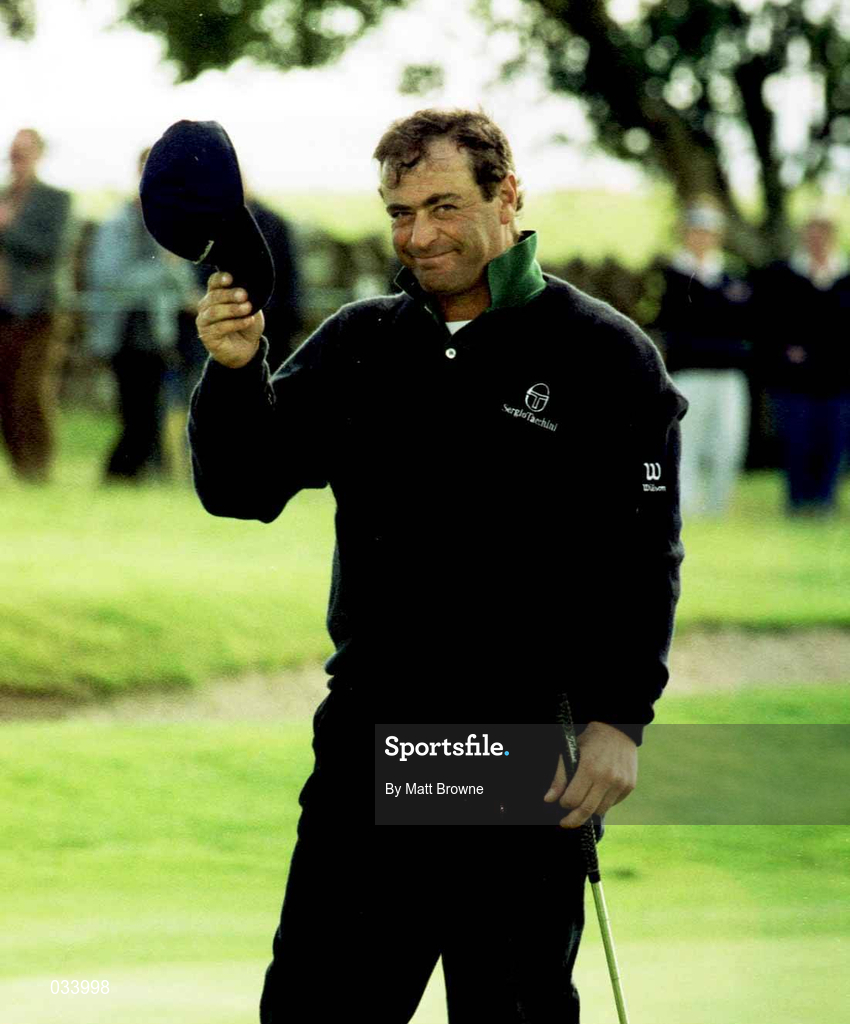 14 August 1999; Constantino Rocca on the 18th green after his round of 68 to leave him 10 under par at the end of day three of the West of Ireland Golf Classic at the Galway Bay Golf & Country Club in Galway. Photo by Matt Browne/Sportsfile