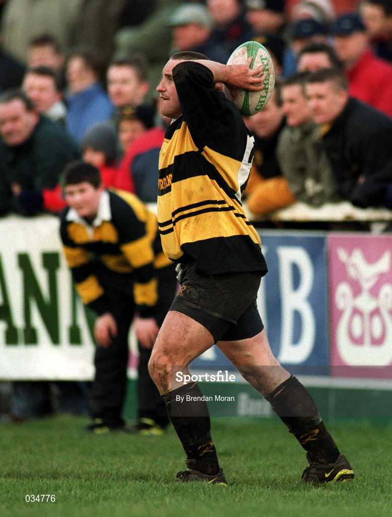 12 February 2000; Mark Hayes of Young Munster during the AIB League Division 1 match between Young Munster and Terenure College at Tom Clifford Park in Limerick. Photo by Brendan Moran/Sportsfile