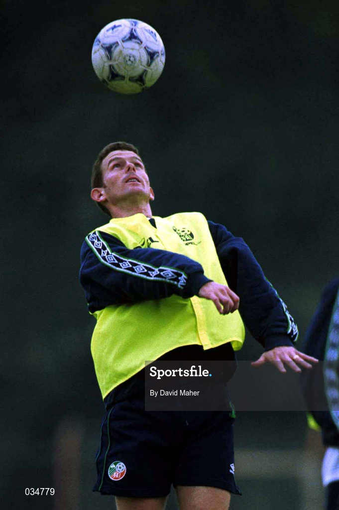 16 November 1999; Mark Kinsella during a Republic of Ireland training session at Veledrom Stadium in Bursa, Turkey. Photo by David Maher/Sportsfile