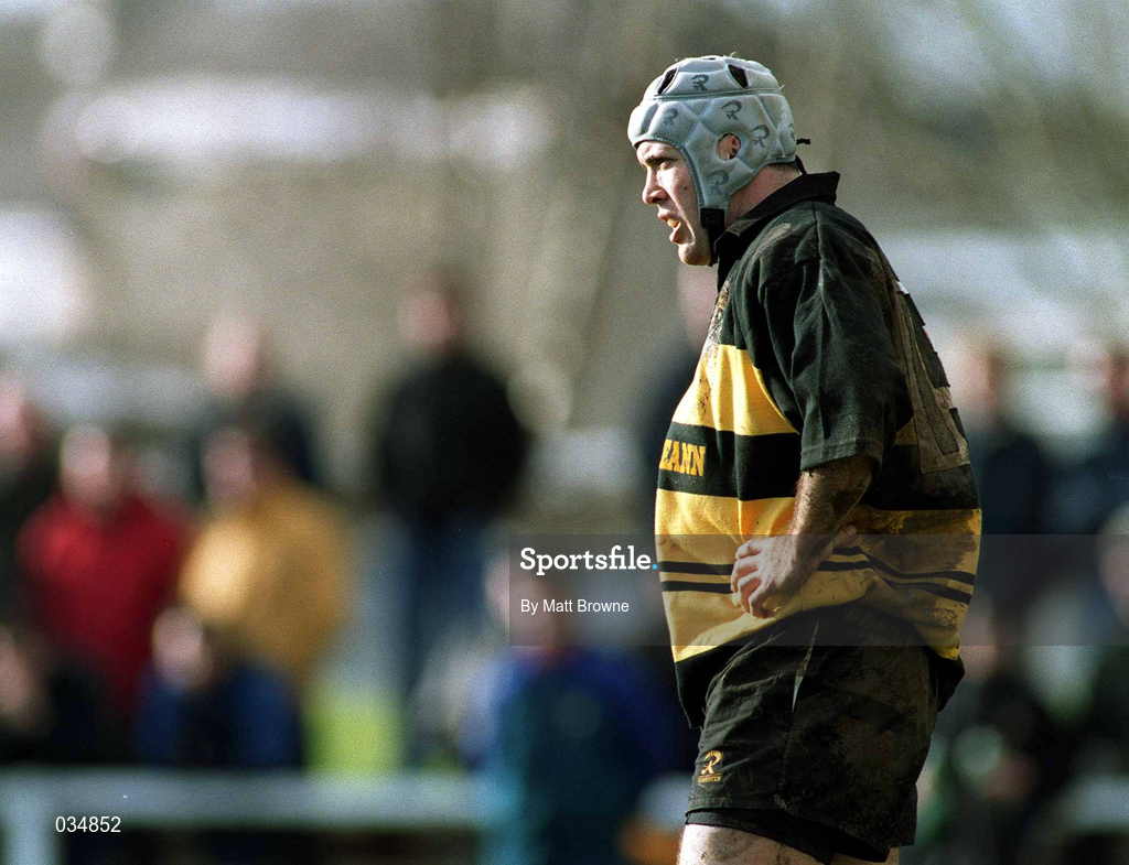 12 February 2000; Mike Mullins of Young Munster during the AIB League Division 1 match between Young Munster and Terenure College at Tom Clifford Park in Limerick. Photo by Brendan Moran/Sportsfile