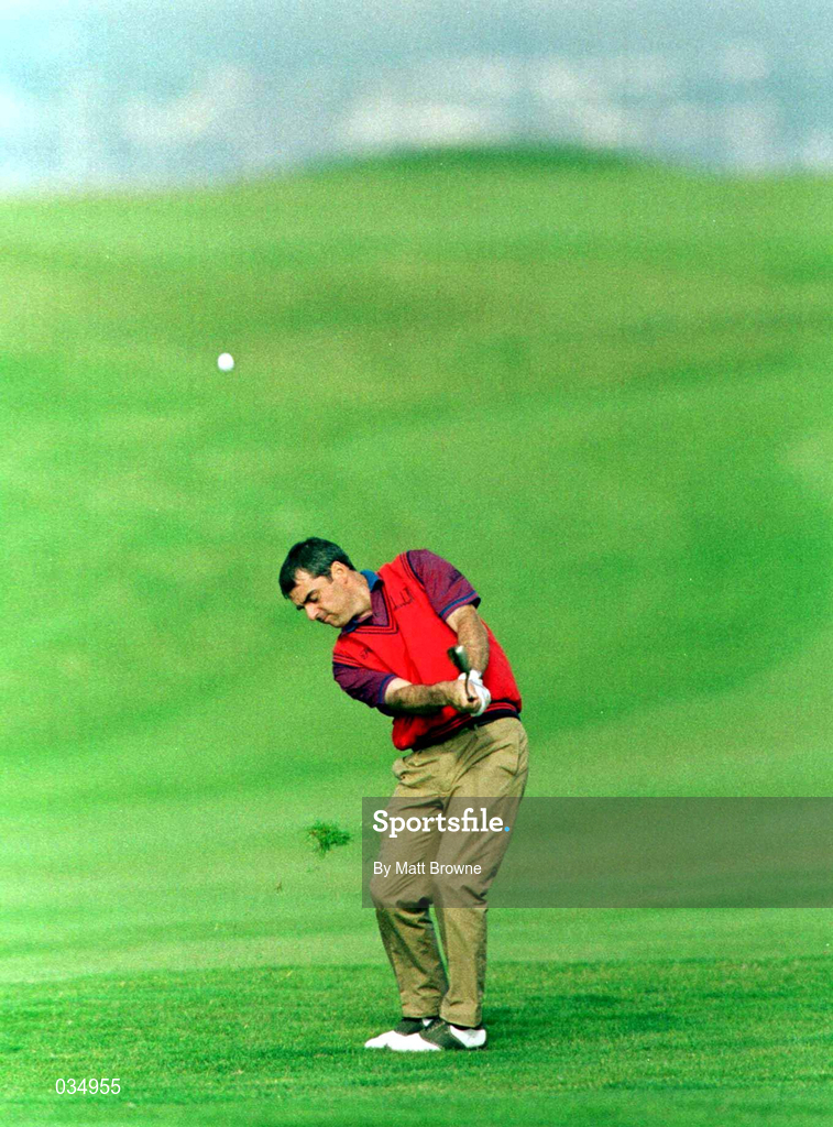 12 August 1999; Paul McGinley plays off the 16th fairway during day one of the West of Ireland Golf Classic at the Galway Bay Golf & Country Club in Galway. Photo by Matt Browne/Sportsfile