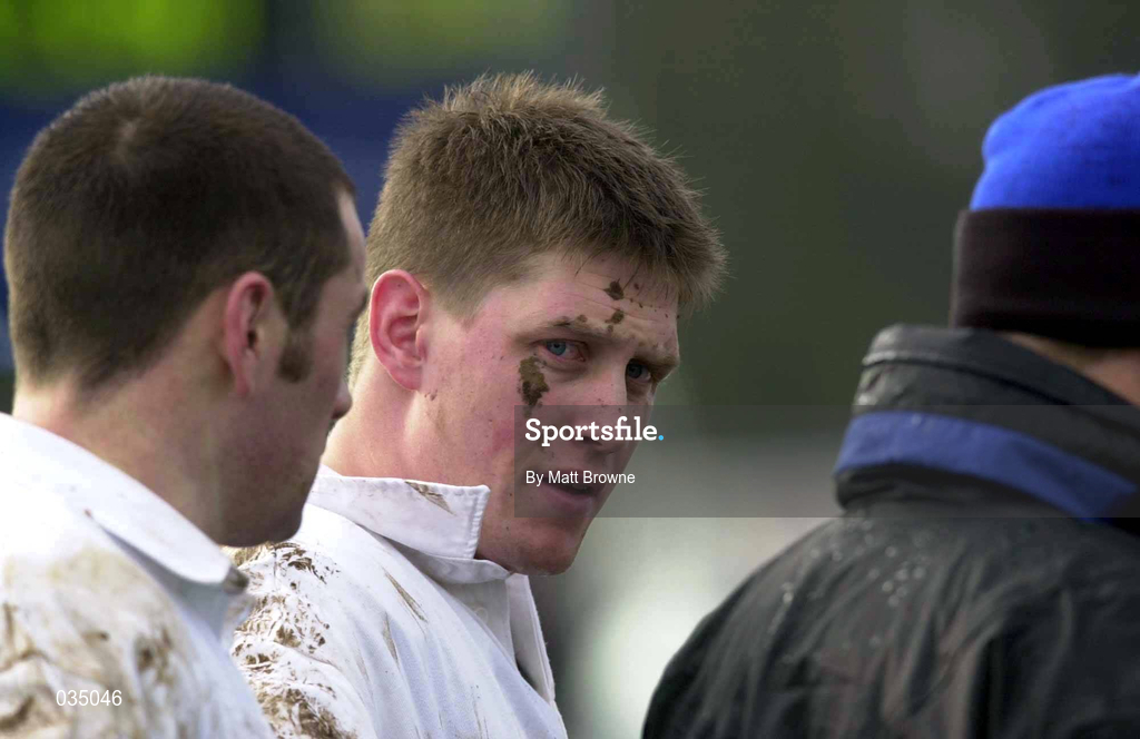 12 February 2000; Ronan O'Gara of Cork Constitution at half-time during the AIB League Division 1 match between Ballymena and Cork Constitution at Eaton Park in Ballymena, Antrim. Photo by Matt Browne/Sportsfile