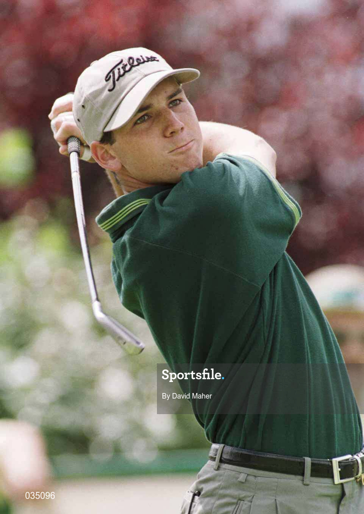 3 July 1999; Sergio Garcia watches his tee shot at the 3rd during day three of the Murphy's Irish Open at Druids Glen in Wicklow. Photo by David Maher/Sportsfile