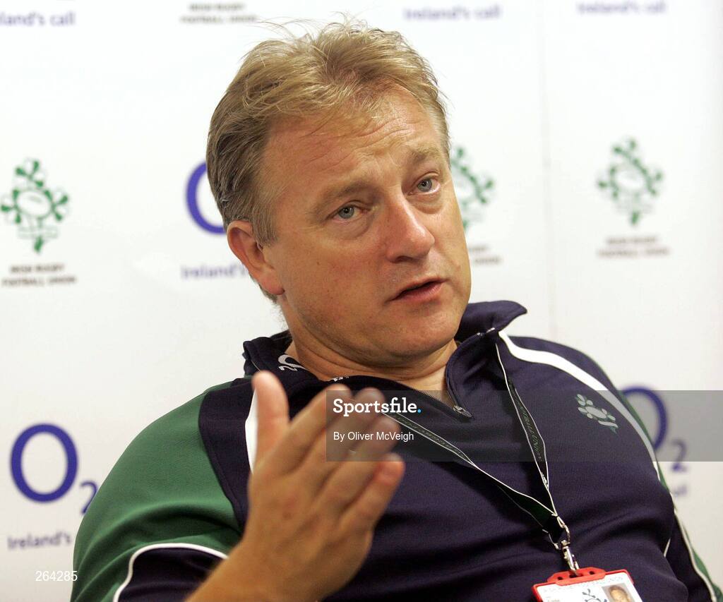 24 August 2007; Ireland head coach Eddie O'Sullivan during the Post match Press Conference. Rugby World Cup Warm-Up Game, Ireland v Italy, Ravenhill Park, Belfast, Co. Antrim. Picture credit: Oliver McVeigh / SPORTSFILE