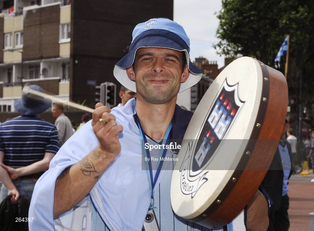 26 August 2007; Dublin supporter Mark Dempsey, from Tallaght, before the game. Bank of Ireland All-Ireland Senior Football Championship Semi Final, Dublin v Kerry, Croke Park, Dublin. Picture credit: Ray McManus / SPORTSFILE