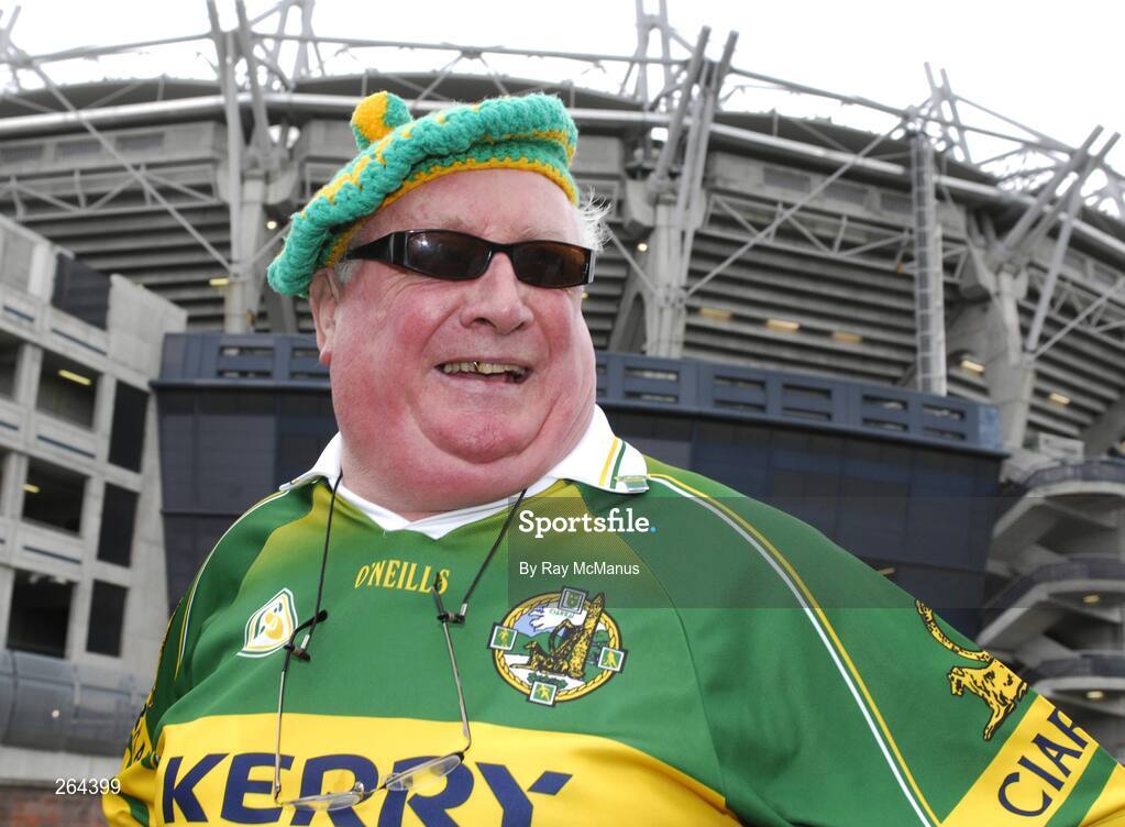 26 August 2007; Kerry supporter Danny Leane, from Tralee,  before the game. Bank of Ireland All-Ireland Senior Football Championship Semi Final, Dublin v Kerry, Croke Park, Dublin. Picture credit: Ray McManus / SPORTSFILE