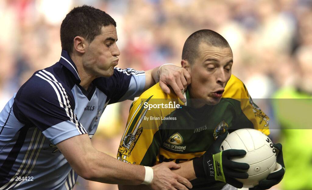 26 August 2007; Kieran Donaghy, Kerry, in action against Ross McConnell, Dublin. Bank of Ireland All-Ireland Senior Football Championship Semi Final, Dublin v Kerry, Croke Park, Dublin. Picture credit: Brian Lawless / SPORTSFILE