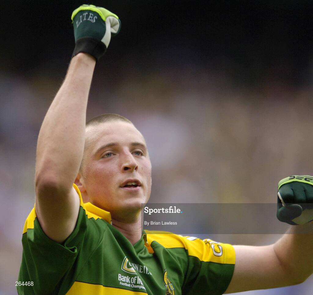 26 August 2007; Kerry's Kieran Donaghy celebrates at the final whistle. Bank of Ireland All-Ireland Senior Football Championship Semi Final, Dublin v Kerry, Croke Park, Dublin. Picture credit: Brian Lawless / SPORTSFILE