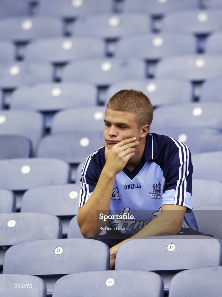 26 August 2007; A Dublin fan after the match. Bank of Ireland All-Ireland Senior Football Championship Semi Final, Dublin v Kerry, Croke Park, Dublin. Picture credit: Brian Lawless / SPORTSFILE