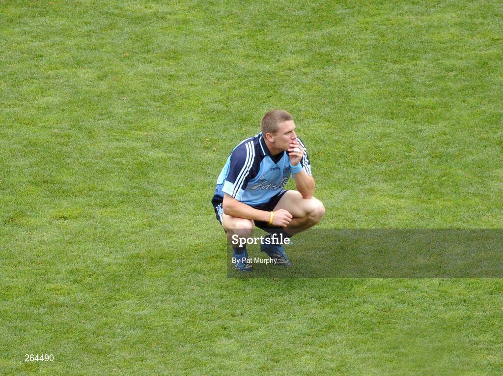 26 August 2007; Dublin's Tomas Quinn shows his disappointment after the final whistle. Bank of Ireland All-Ireland Senior Football Championship Semi-Final, Dublin v Kerry, Croke Park, Dublin. Picture credit: Pat Murphy / SPORTSFILE