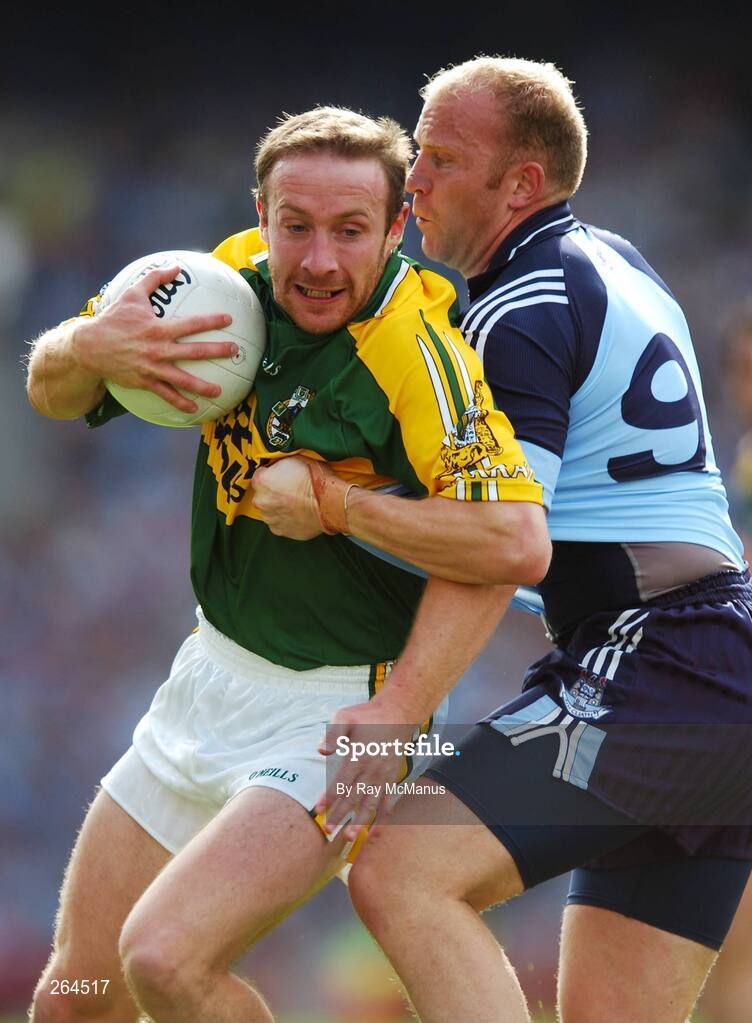 26 August 2007; Tommy Griffin, Kerry, in action against Shane Ryan, Dublin. Bank of Ireland All-Ireland Senior Football Championship Semi Final, Dublin v Kerry, Croke Park, Dublin. Picture credit: Ray McManus / SPORTSFILE