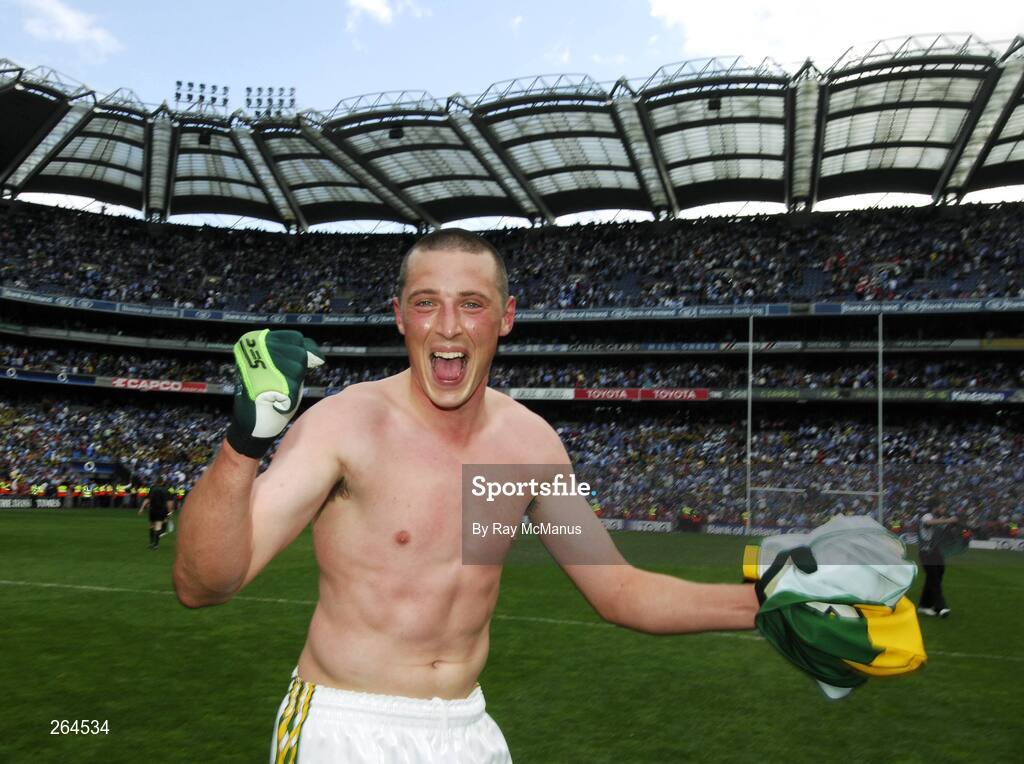 26 August 2007; Kieran Donaghy celebrates a Kerry victory. Bank of Ireland All-Ireland Senior Football Championship Semi Final, Dublin v Kerry, Croke Park, Dublin. Picture credit: Ray McManus / SPORTSFILE