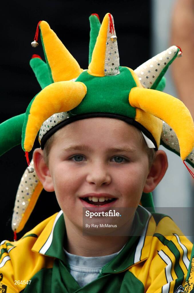 26 August 2007; Eight-year-old Aodhan Brown, from Killarney, on Hill 16. Bank of Ireland All-Ireland Senior Football Championship Semi Final, Dublin v Kerry, Croke Park, Dublin. Picture credit: Ray McManus / SPORTSFILE