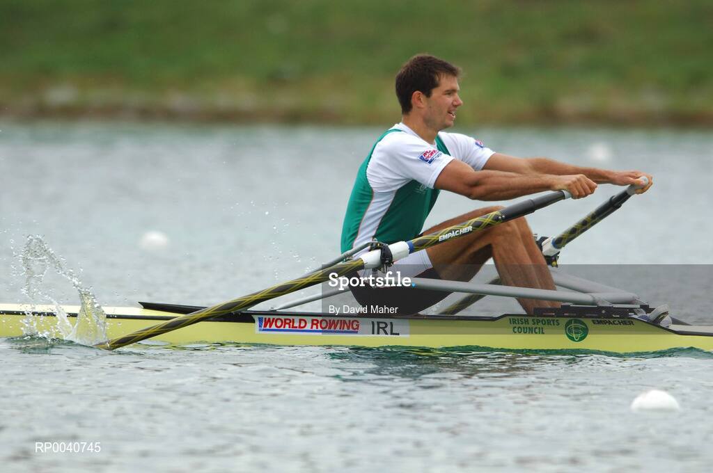 31 August 2007; Sean Jacob, Ireland, in action during the Men's Heavyweight Single Sculls C Final, at the 2007 World Rowing Championships, Oberschleissheim, Munich, Germany. Picture credit: David Maher / SPORTSFILE
