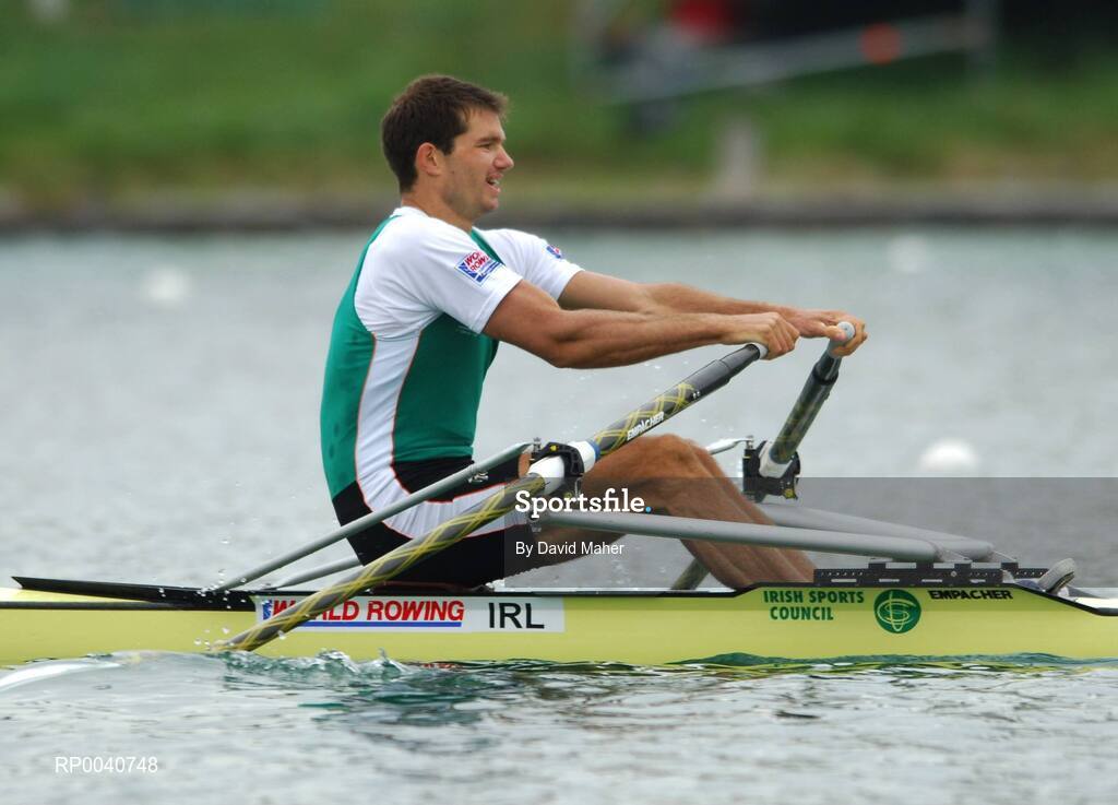 31 August 2007; Sean Jacob, Ireland, in action during the Men's Heavyweight Single Sculls C Final, at the 2007 World Rowing Championships, Oberschleissheim, Munich, Germany. Picture credit: David Maher / SPORTSFILE