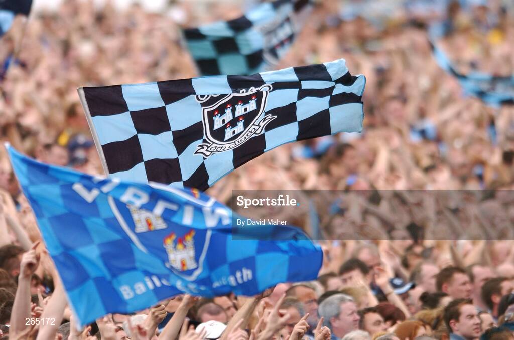 26 August 2007; Dublin supporters on Hill 16. Bank of Ireland Senior Football Championship Semi Final, Dublin v Kerry, Croke Park, Dublin. Picture credit: David Maher / SPORTSFILE