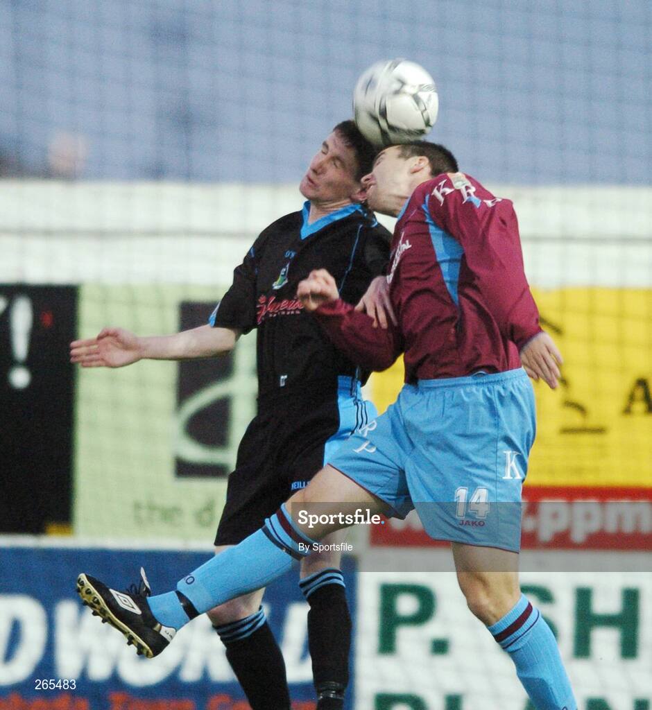 3 September 2007; Brian Shelley, Drogheda United, in action against Ian Bermingham, UCD. eircom League of Ireland Premier Division, Drogheda United v University College Dublin, United Park, Drogheda, Co. Louth. Picture credit; Paul Mohan / SPORTSFILE