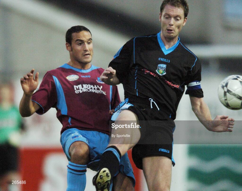 3 September 2007; Tony McDonnell, UCD, in action against Eamon Zayed, Drogheda United. eircom League of Ireland Premier Division, Drogheda United v University College Dublin, United Park, Drogheda, Co. Louth. Picture credit; Paul Mohan / SPORTSFILE