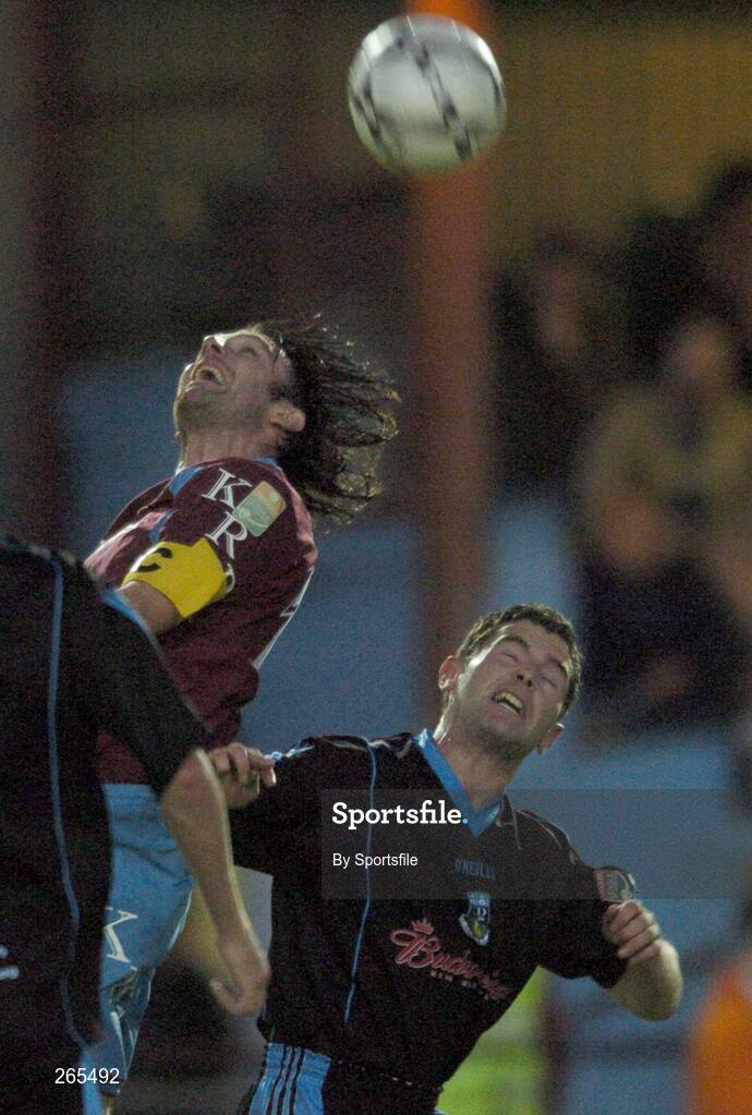3 September 2007; Stuart Byrne, Drogheda United, in action against Paul Crowley, UCD. eircom League of Ireland Premier Division, Drogheda United v University College Dublin, United Park, Drogheda, Co. Louth. Picture credit; Paul Mohan / SPORTSFILE