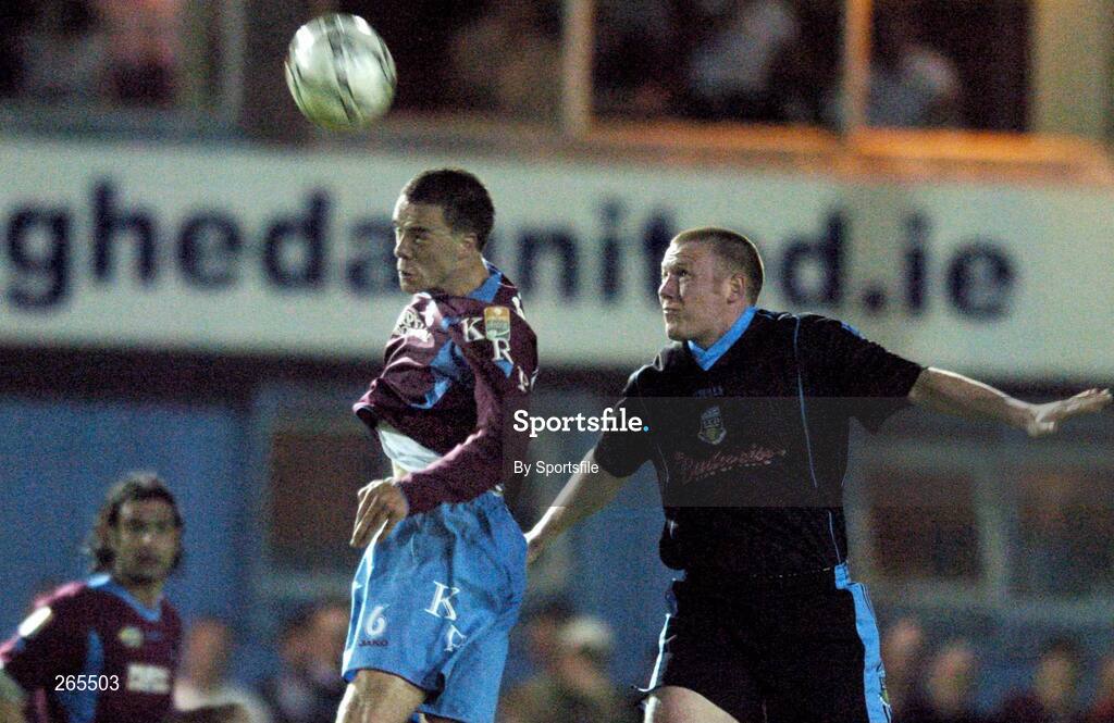 3 September 2007; Graham Gartland, Drogheda United, in action against Peter Hynes, UCD. eircom League of Ireland Premier Division, Drogheda United v University College Dublin, United Park, Drogheda, Co. Louth. Picture credit; Paul Mohan / SPORTSFILE