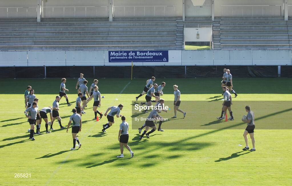 6 September 2007; The Ireland squad in action during squad training. 2007 Rugby World Cup, Pool D, Irish Squad Training, Stade Bordelais, Bordeaux, France. Picture credit: Brendan Moran / SPORTSFILE *** Local Caption ***