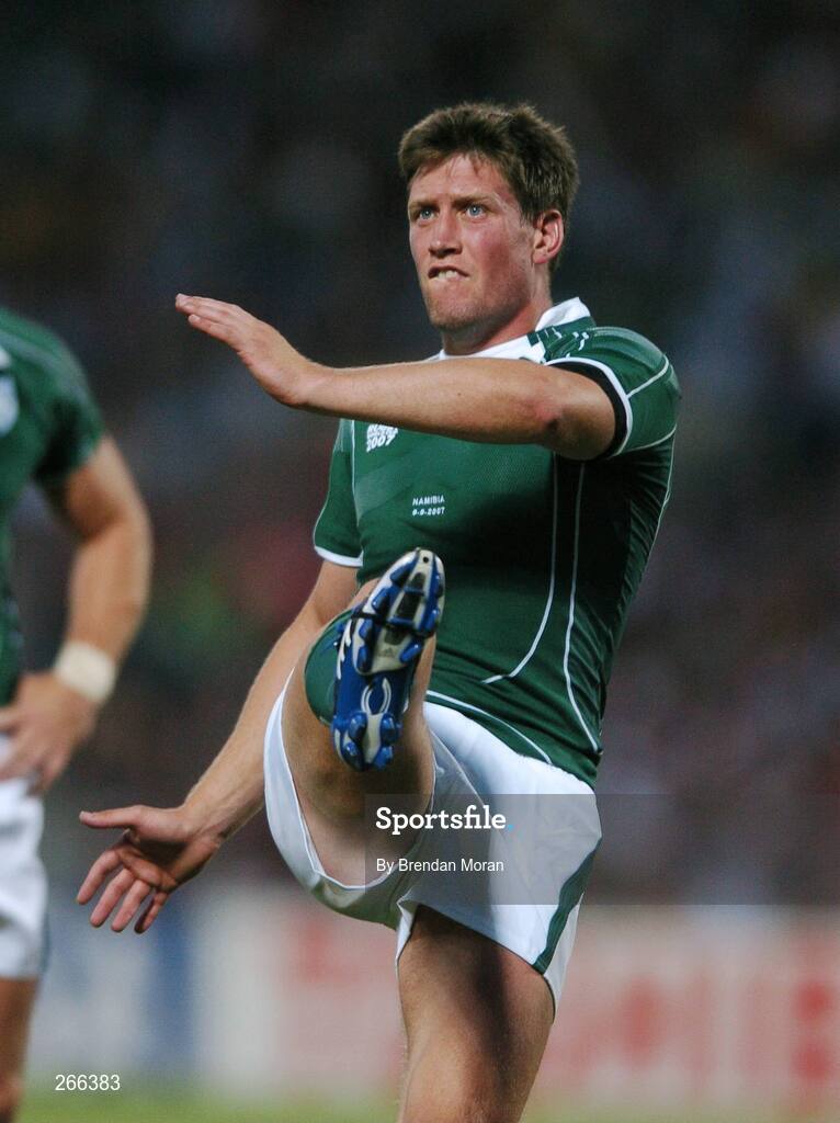 9 September 2007; Ronan O'Gara, Ireland. 2007 Rugby World Cup, Pool D, Ireland v Namibia, Stade Chaban Delmas, Bordeaux, France. Picture credit; Brendan Moran / SPORTSFILE