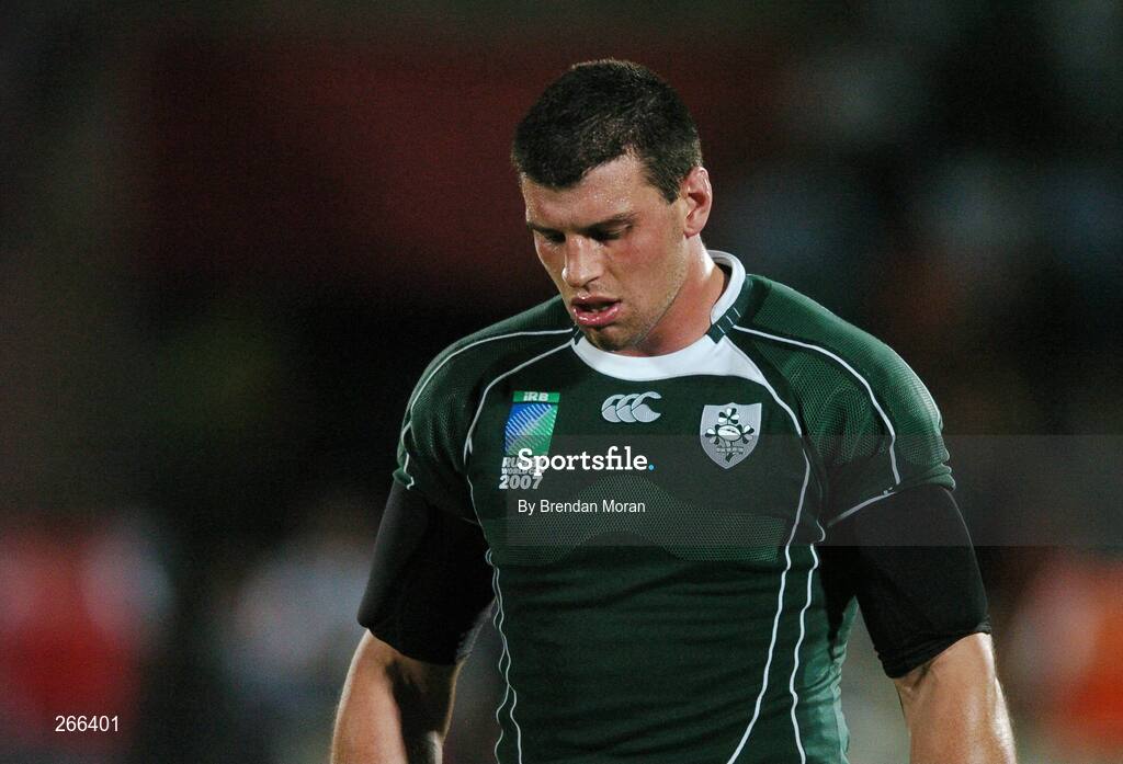 9 September 2007; Denis Leamy, Ireland, after the final whistle. 2007 Rugby World Cup, Pool D, Ireland v Namibia, Stade Chaban Delmas, Bordeaux, France. Picture credit; Brendan Moran / SPORTSFILE