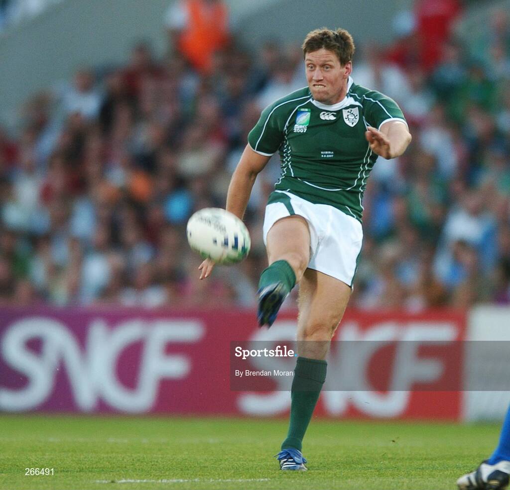 9 September 2007; Ronan O'Gara, Ireland. 2007 Rugby World Cup, Pool D, Ireland v Namibia, Stade Chaban Delmas, Bordeaux, France. Picture credit; Brendan Moran / SPORTSFILE