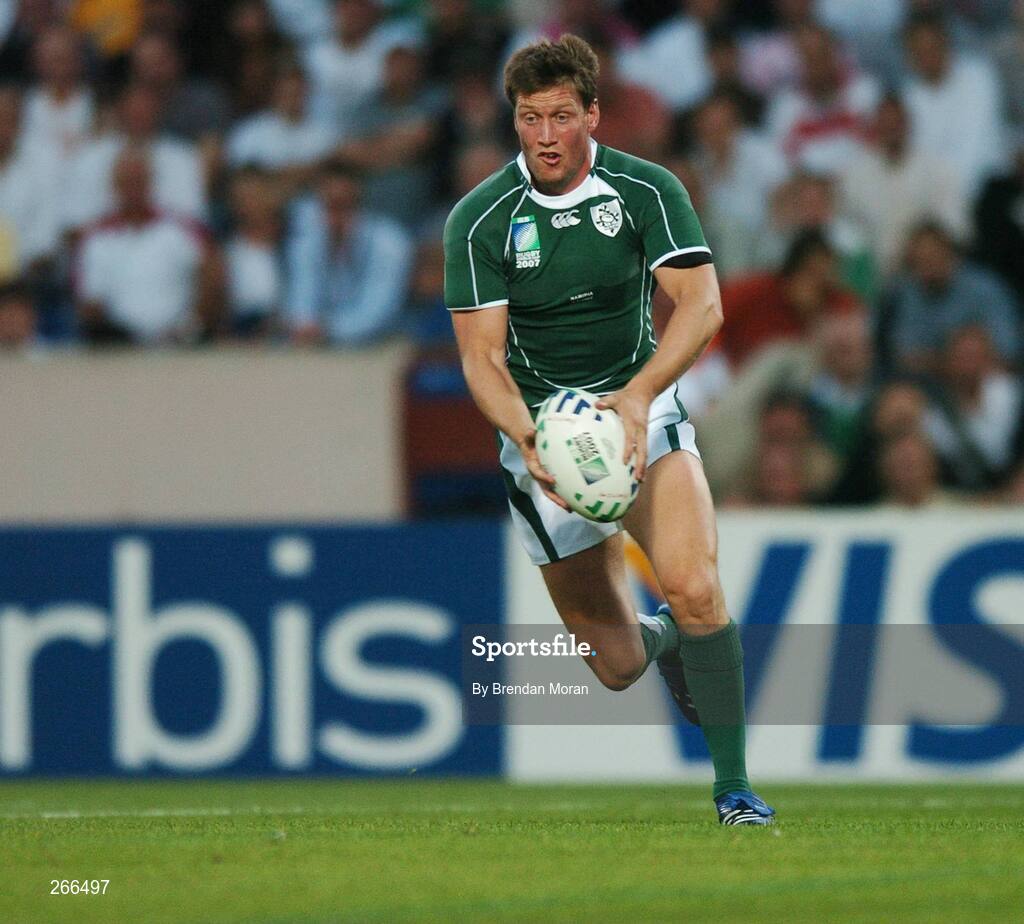9 September 2007; Ronan O'Gara, Ireland. 2007 Rugby World Cup, Pool D, Ireland v Namibia, Stade Chaban Delmas, Bordeaux, France. Picture credit; Brendan Moran / SPORTSFILE