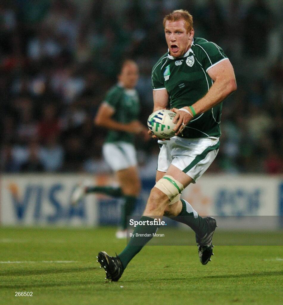 9 September 2007; Paul O'Connell, Ireland. 2007 Rugby World Cup, Pool D, Ireland v Namibia, Stade Chaban Delmas, Bordeaux, France. Picture credit; Brendan Moran / SPORTSFILE