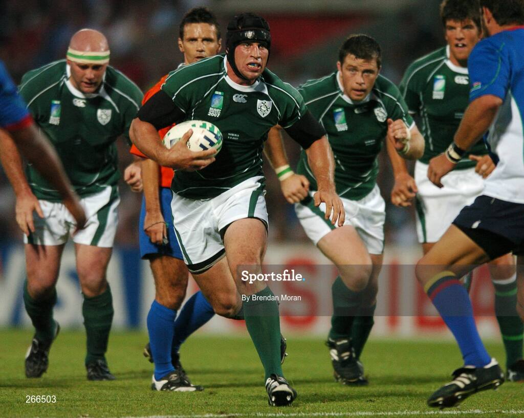 9 September 2007; Denis Leamy, Ireland. 2007 Rugby World Cup, Pool D, Ireland v Namibia, Stade Chaban Delmas, Bordeaux, France. Picture credit; Brendan Moran / SPORTSFILE