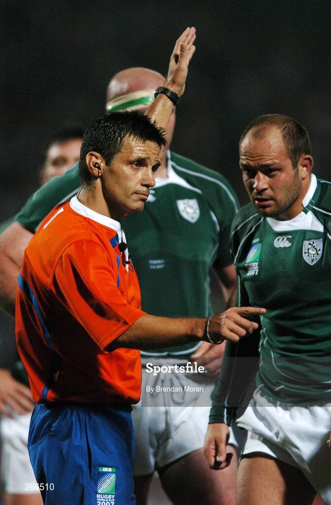 9 September 2007; Referee Joel Jutge. 2007 Rugby World Cup, Pool D, Ireland v Namibia, Stade Chaban Delmas, Bordeaux, France. Picture credit; Brendan Moran / SPORTSFILE