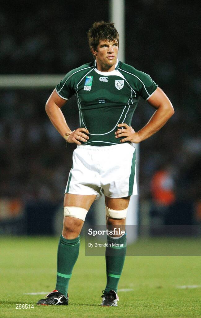 9 September 2007; Donncha O'Callaghan, Ireland. 2007 Rugby World Cup, Pool D, Ireland v Namibia, Stade Chaban Delmas, Bordeaux, France. Picture credit; Brendan Moran / SPORTSFILE