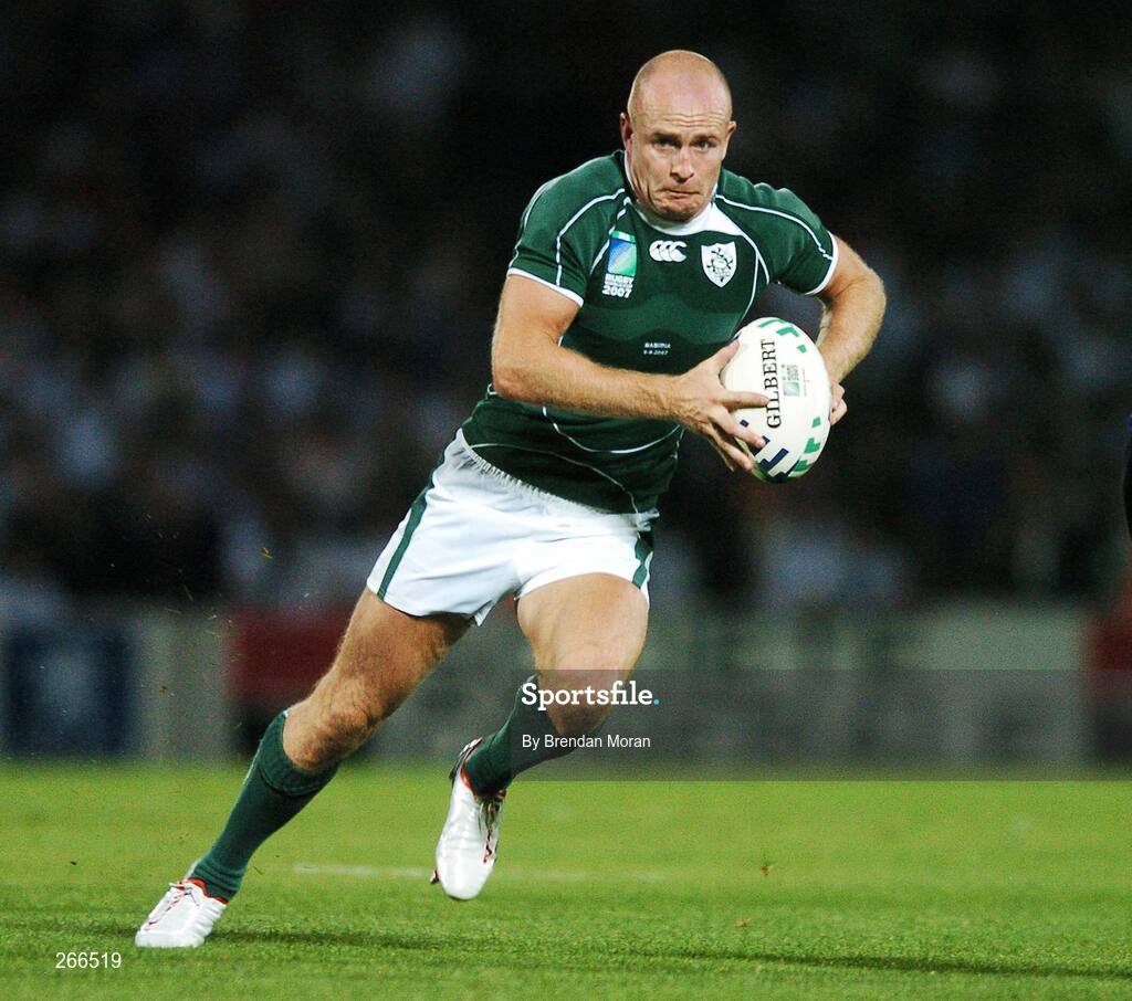 9 September 2007; Denis Hickie, Ireland. 2007 Rugby World Cup, Pool D, Ireland v Namibia, Stade Chaban Delmas, Bordeaux, France. Picture credit; Brendan Moran / SPORTSFILE