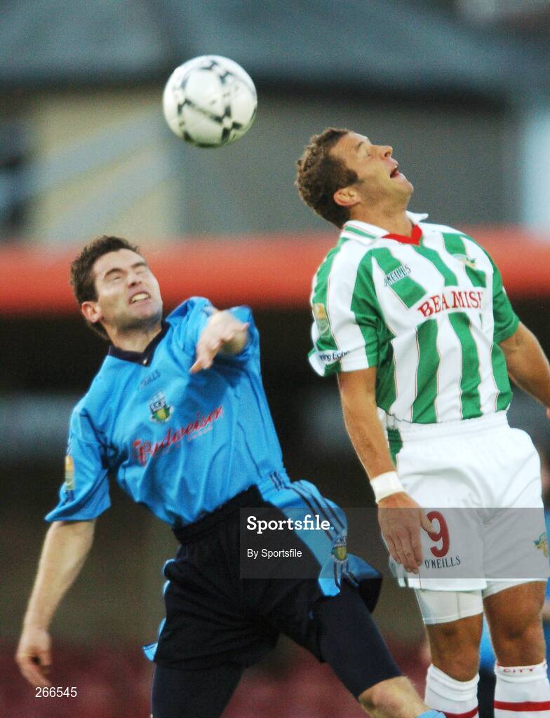 10 September 2007; John O'Flynn, Cork City, in action against Paul Crowley, UCD. eircom League of Ireland Premier Division, Cork City v  UCD, Turners Cross, Cork. Photo by Sportsfile