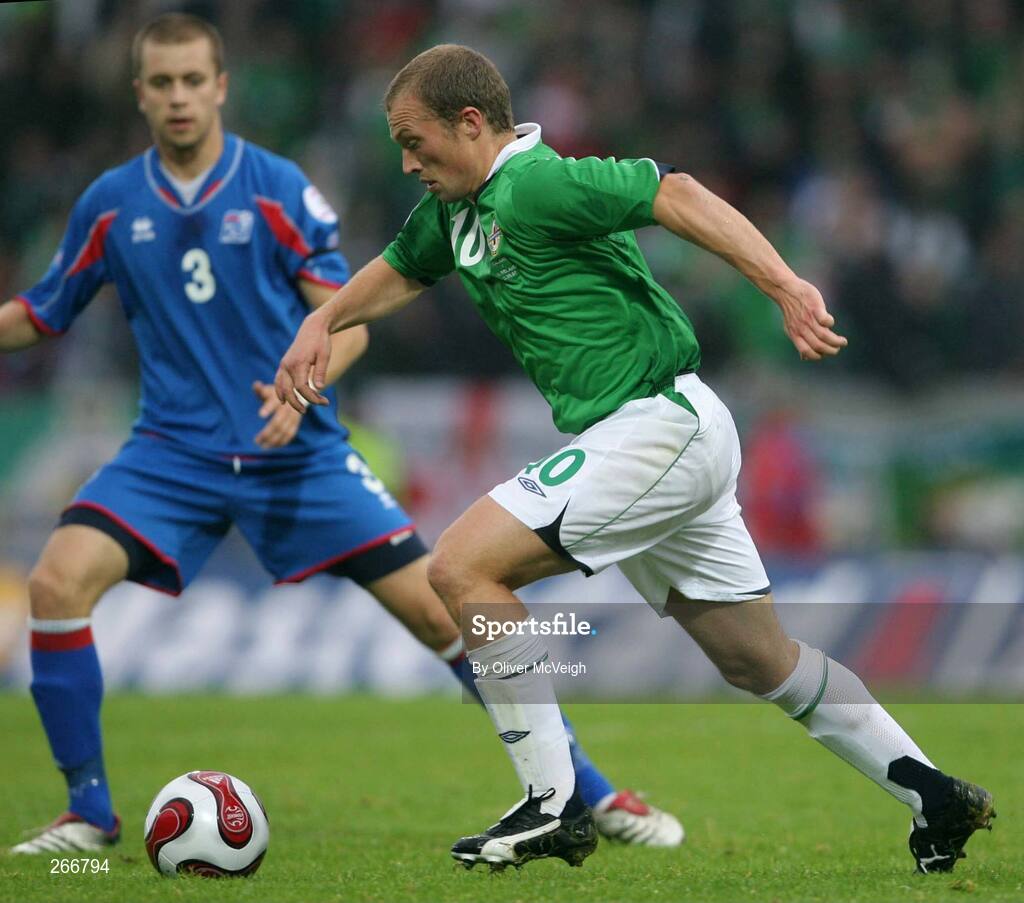 12 September 2007; Warren Feeney, Northern Ireland. 2008 European Championship Qualifier, Iceland v Northern Ireland, Laugardalsvollur Stadium, Reykjavik, Iceland. Picture credit; Oliver McVeigh / SPORTSFILE