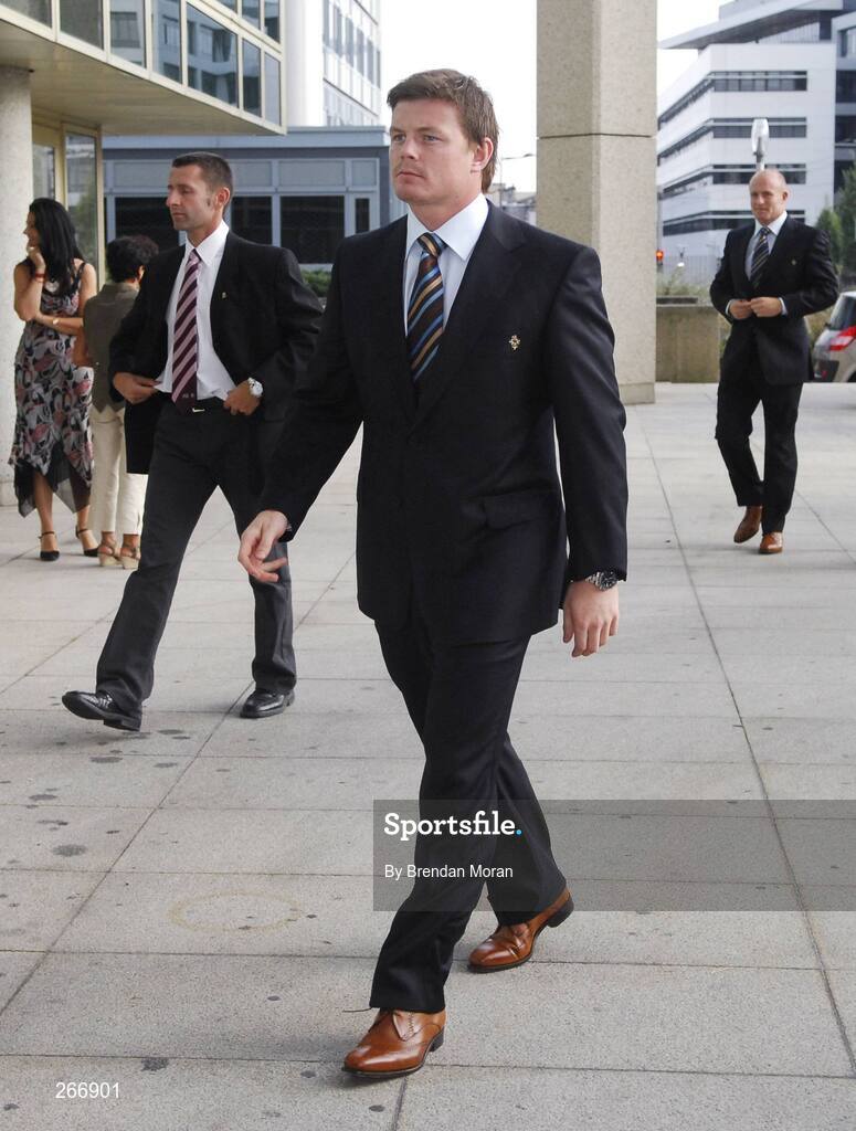 13 September 2007; Ireland captain Brian O'Driscoll arrives at a reception where the Ireland squad received their World Cup caps. 2007 Rugby World Cup, Pool D, Conceill Regional D'Aquitaine, Bordeaux, France. Picture credit: Brendan Moran / SPORTSFILE