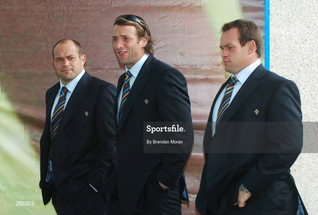 13 September 2007; Ireland players, from left, Rory Best, Neil Best and Simon Best arrive at a reception where the Ireland squad received their World Cup caps. 2007 Rugby World Cup, Pool D, Conceill Regional D'Aquitaine, Bordeaux, France. Picture credit: Brendan Moran / SPORTSFILE