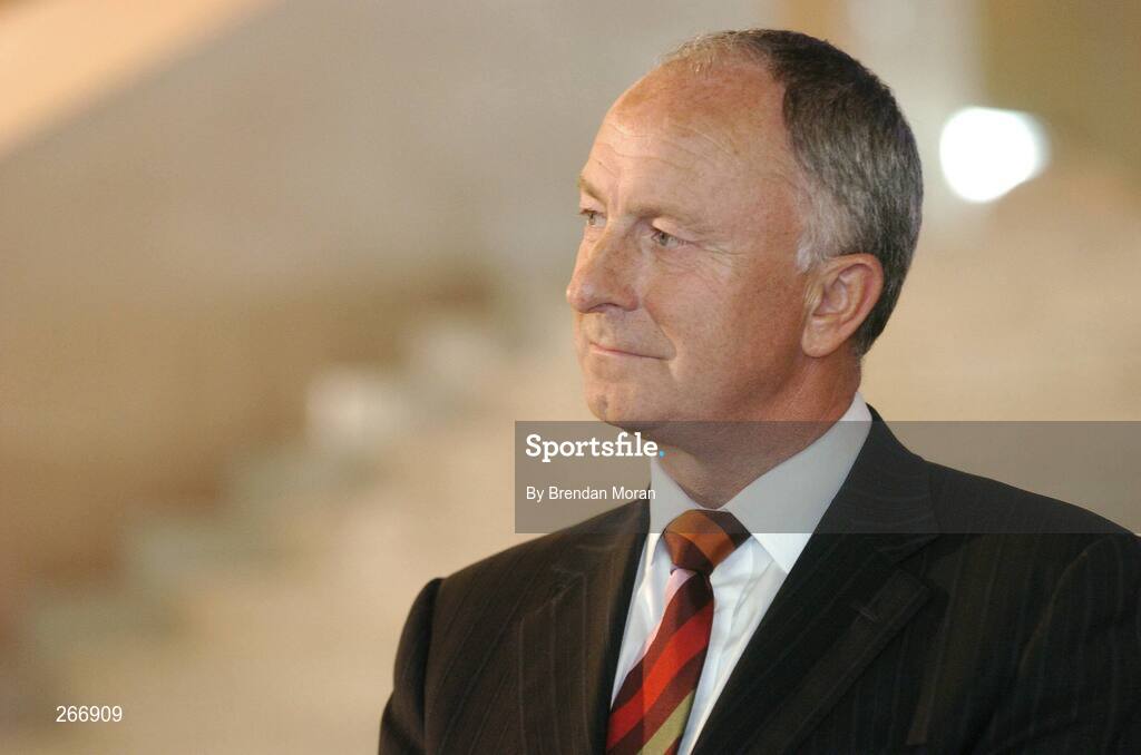 13 September 2007; Minister for Foreign Affairs, Dermot Ahern, TD, at a reception where the Ireland squad received their World Cup caps. 2007 Rugby World Cup, Pool D, Conceill Regional D'Aquitaine, Bordeaux, France. Picture credit: Brendan Moran / SPORTSFILE