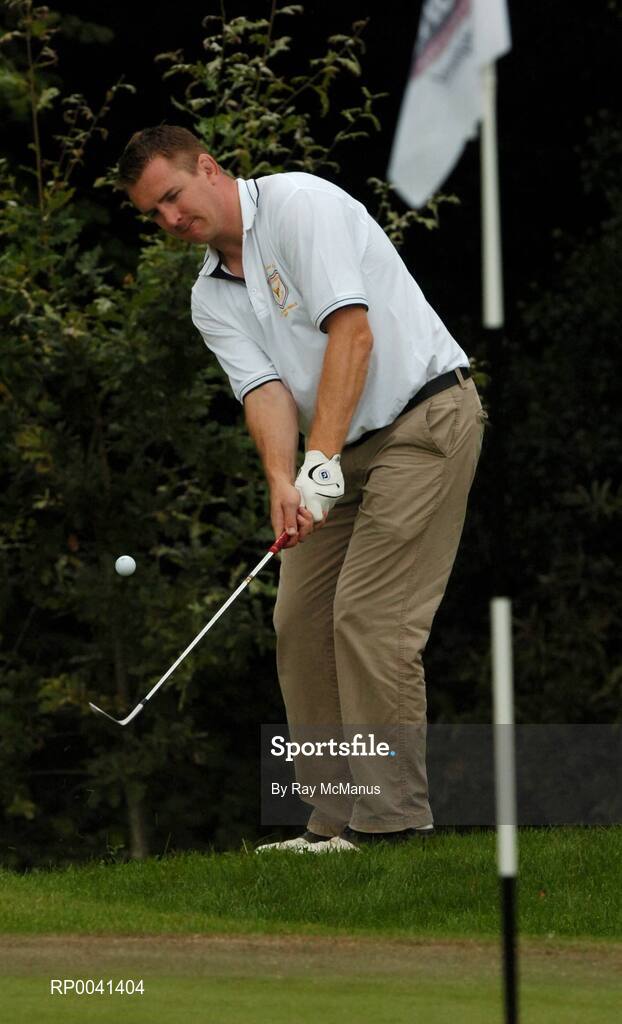 12 September 2007; Dave Lane, Muskerry G.C., Cork, chips in from the edge of the 10th green, ultimately into a bunker,  during the Bulmers Junior Cup Semi-Finals. Bulmers Cups and Shields Finals 2007, Shandon Park Golf Club, Belfast, Co. Antrim. Picture credit: Ray McManus / SPORTSFILE