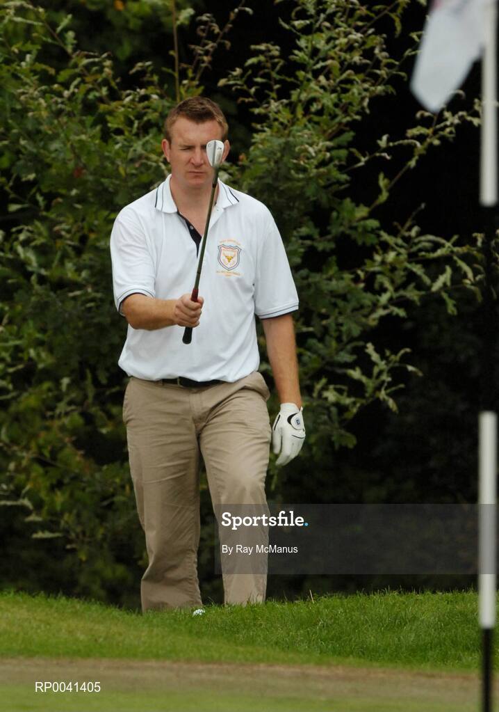 12 September 2007; Dave Lane, Muskerry G.C., Cork, lines up a chip in from the edge of the 10th green, ultimately into a bunker, during the Bulmers Junior Cup Semi-Finals. Bulmers Cups and Shields Finals 2007, Shandon Park Golf Club, Belfast, Co. Antrim. Picture credit: Ray McManus / SPORTSFILE