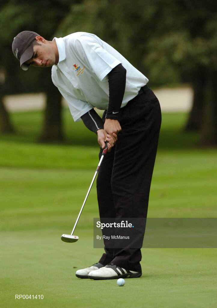 12 September 2007; Damien Glynn, Galway G.C, Galway, putting on the 12th during the Bulmers Barton Shield Semi-Finals. Bulmers Cups and Shields Finals 2007, Shandon Park Golf Club, Belfast, Co. Antrim. Picture credit: Ray McManus / SPORTSFILE