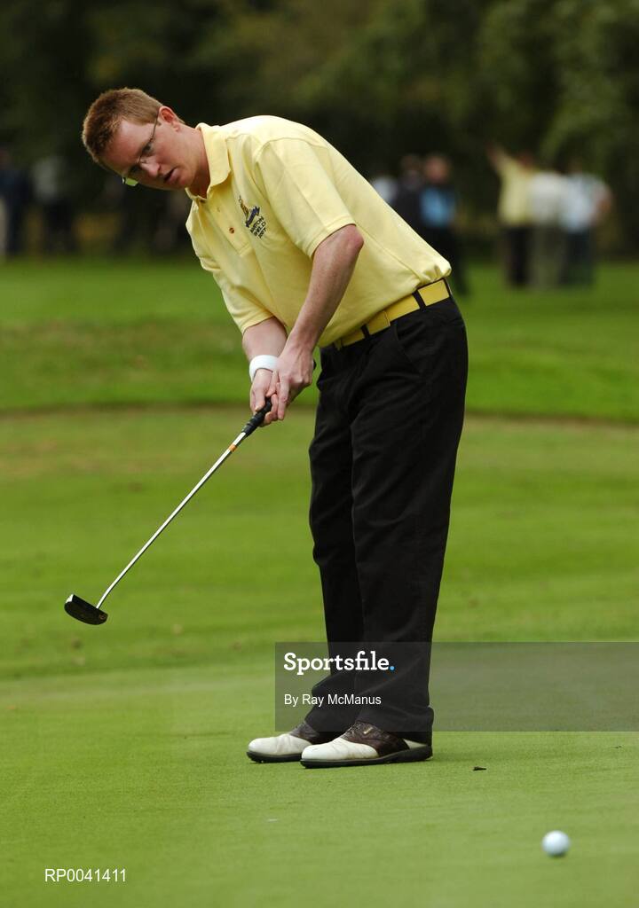 12 September 2007; Adrian Brogan, Forrest Little Golf Club, Cloghran, Co Dublin, putting on the 12th during the Bulmers Barton Shield Semi-Finals. Bulmers Cups and Shields Finals 2007, Shandon Park Golf Club, Belfast, Co. Antrim. Picture credit: Ray McManus / SPORTSFILE