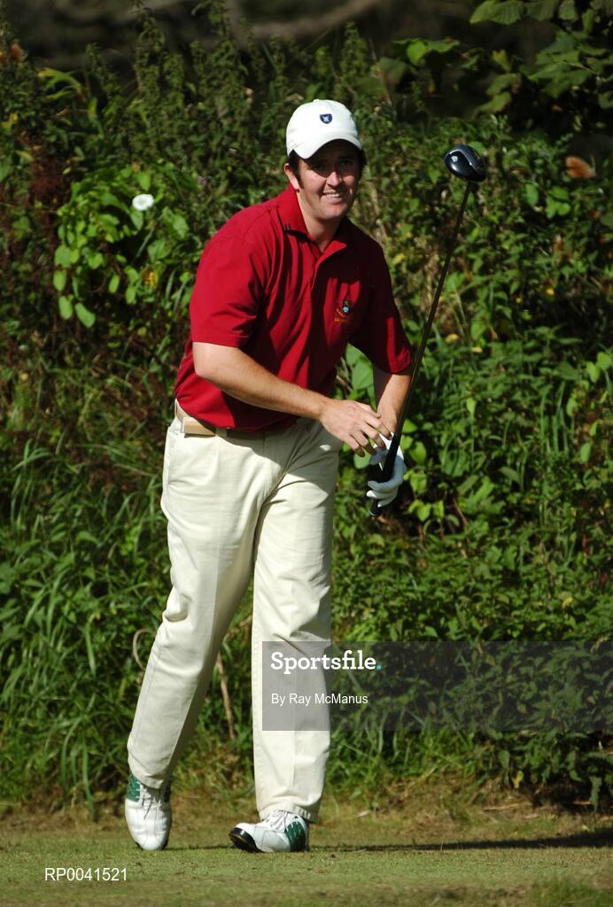 15 September 2007; Richard Kilpatrick, Banbridge Golf Club, Co. Down, watches his drive from the 11th tee box during the Magners Senior Cup Final. Magners Cups and Shields Finals 2007, Shandon Park Golf Club, Belfast, Co. Antrim. Picture credit: Ray McManus / SPORTSFILE