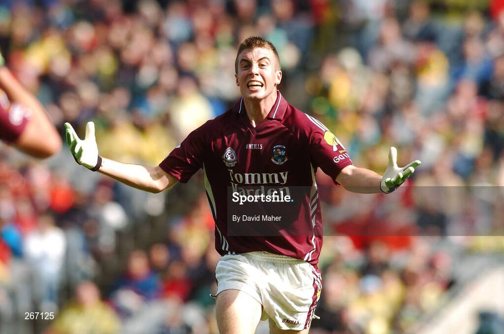 16 September 2007; Galway captain Paul Conroy celebrates victory at the end of the game. ESB All-Ireland Minior Football Championship Final, Galway v Derry, Croke Park, Dublin. Picture credit; David Maher / SPORTSFILE